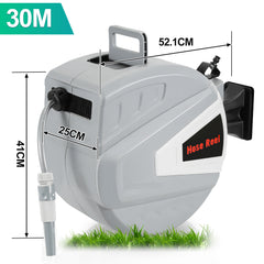 SWANEW Schlauchtrommel Wasser, 20-30m Schlauchaufroller Wandmontage, Gartenschlauch