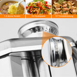 SWANEW Nudelmaschine, 3 in 1 Pastamaschine, Edelstahl Fettuccine Nudel