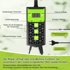 SWANEW Heizmatte Pflanzen mit Thermostat, Wärmematte, IP67 Wasserdicht, 27W/55W