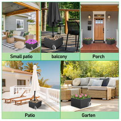 SWANEW Sonnenschirmständer Schirmständer Sonnenschirm Ständer mit Rollen, Bepflanzbar