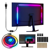 SWANEW Neon LED Strip RGBIC LED Streifen 133cm für 32 Zoll PC-Monitor, Neon Lichtband, PC Hintergrundbeleuchtung, USB Led Beleuchtung mit App-Steuerung [Energieklasse F]