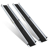 SWANEW Rollstuhlrampe, Aluminium Auffahrrampe Rampe Rollstuhl, Teleskoprampe