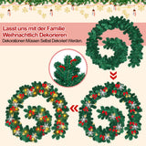 SWANEW Weihnachtsgirlande 5M, Künstlich Tannengirlande mit Beleuchtung, Warmweiß, USB 8 Beleuchtungsmodi verfügbar Weihnachtsdeko