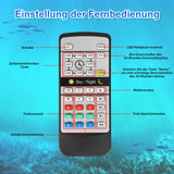 SWANEW LED Aquarium Beleuchtung, 24/7 Modus, wasserdicht, 55-150cm, Aufsetzleuchte Vollspektrum Licht