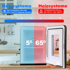SWANEW 2in1 Mini Kühlschrank Kühlbox 15L, Tragbarer Kühl- und Heizkühlschrank mit 220V AC/12V DC für den Auto- und Heimgebrauch [Energieklasse F]