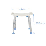 SWANEW Duschhocker 33-51cm Höhenverstellbar Duschstuhl, Stabil Duschhilfe, Anti-Rutsch Duschsitz, Badsitz für Senioren, Menschen, Belastbar bis 136 kg