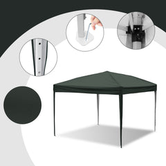 SWANEW Pavillon 3x3m, Pop-up Faltpavillon, 3 Höhenverstellbar, UV Schutz Gartenzelt