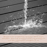 WPC Terrassenfliesen, 30x30 cm/30x60 cm Balkon Bodenfliese, Gartenfliesen mit Klick-System, Terrassendielen Balkonfliesen Klickfliesen, Anthrazit, Braun