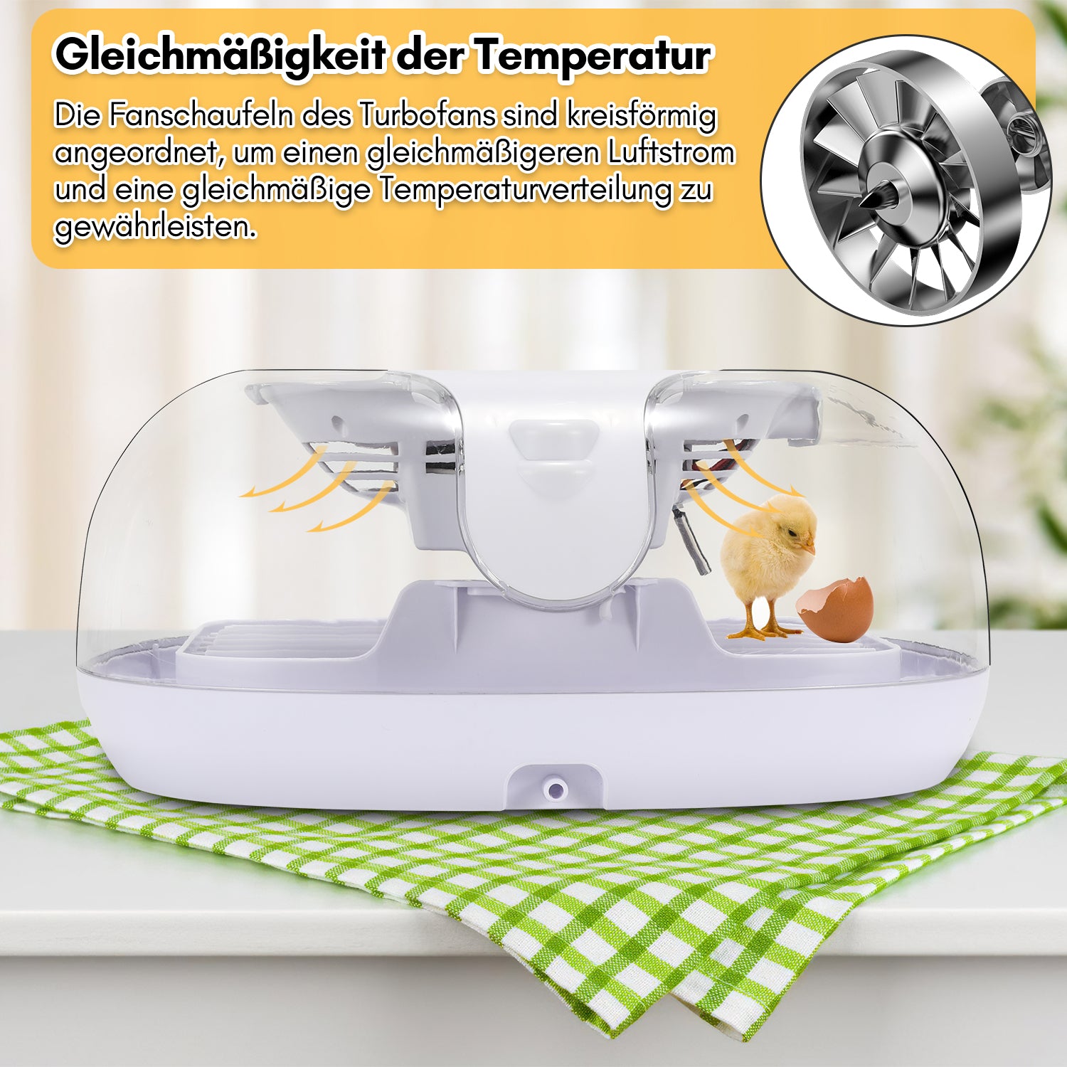 Brutautomat Vollautomatisch Inkubator für 16 Hühnereier