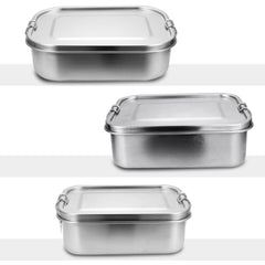 SWANEW Edelstahl Brotdose auslaufsicher Lunchbox Metall Dichte Bento Box Fassungsvermögen mit Fächern