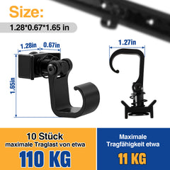 SWANEW Single Fitting mit Haken für Airlineschiene Endbeschlag Endfittinge Zurrschiene