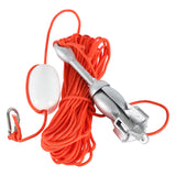 SWANEW Bootsanker mit 20m reißfesten Ankerleine Klappanker Faltanker 0.7kg/1.5kg