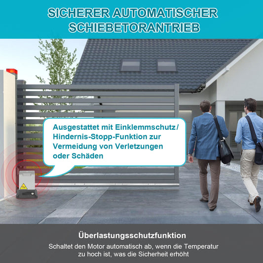 SWANEW Schiebetorantrieb Elektrischer 370W/550W, Smart WiFi Bluetooth-Steuerung Toröffner, Torantrieb