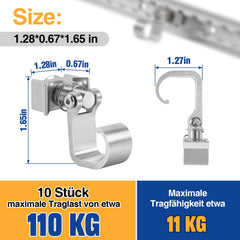 SWANEW Single Fitting mit Haken für Airlineschiene Endbeschlag Endfittinge Zurrschiene