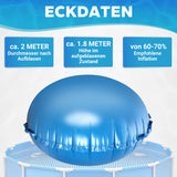 SWANEW Poolkissen Winter, Ø2/3m Rund, Pool Luftkissen, mit 2x4m Seil