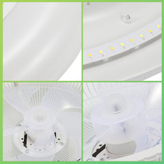 SWANEW 80W Deckenventilator mit Beleuchtung und Fernbedienung WLAN Ø55 cm, 6 Geschwindigkeiten, Dimmbar, Timer, Sommer-Winterbetrieb für Schlafzimmer Wohnzimmer [Energieklasse E]