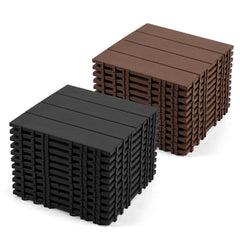 SWANEW PP Terrassenfliesen, Kunststoff-Pflastersteine, Kunststoffboden