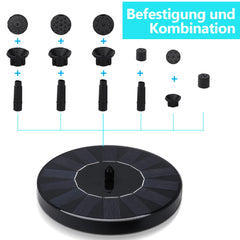 Swanew SolarPumpe solar springbrunnen Fontäne Teichpumpe Teich Wasserspiel 16cm kleiner