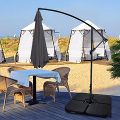 SWANEW Sonnenschirmständer Schirmständer Ständer Schirmhalter 4er-Set Quad für für Ampelschirm befüllbar