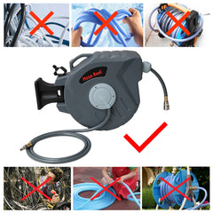 SWANEW Schlauchaufroller Automatik Trommel Wasserschlauch Druckluftschlauch 10/20/30m Druckluftschlauch Aufroller Schlauchtrommel Wasser