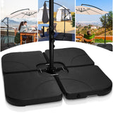 SWANEW Sonnenschirmständer Schirmständer Ständer Schirmhalter 4er-Set Quad für für Ampelschirm befüllbar