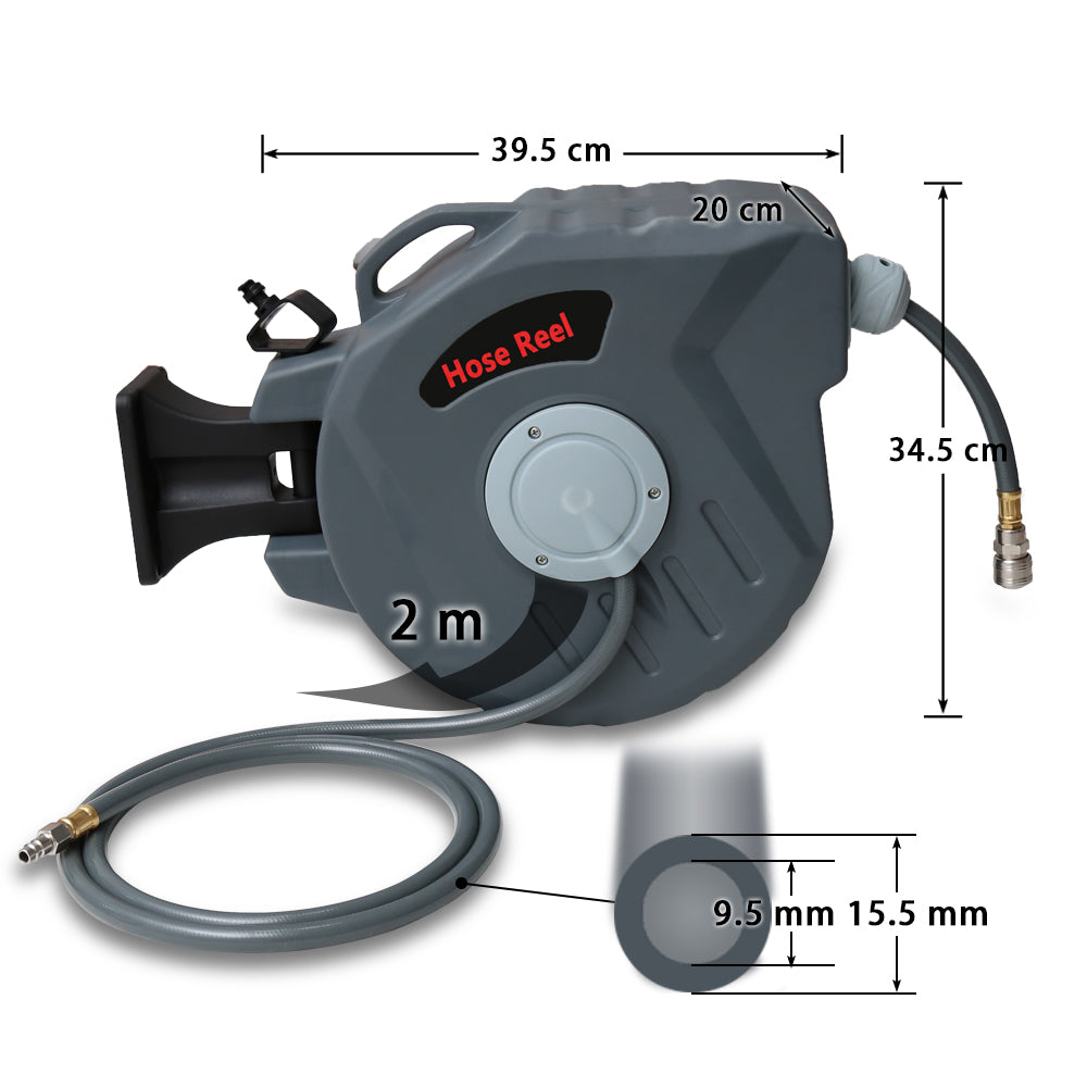 SWANEW Schlauchaufroller Automatik Trommel Wasserschlauch Druckluftschlauch 10/20/30m Druckluftschlauch Aufroller Schlauchtrommel Wasser