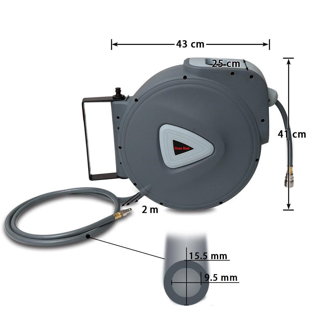 SWANEW Schlauchaufroller Automatik Trommel Wasserschlauch Druckluftschlauch 10/20/30m Druckluftschlauch Aufroller Schlauchtrommel Wasser