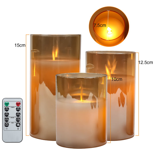 Fernbedienung romantisches Kerzenlicht 3-teiliges Set