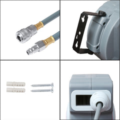 SWANEW Schlauchaufroller Automatik Trommel Wasserschlauch Druckluftschlauch 10/20/30m Druckluftschlauch Aufroller Schlauchtrommel Wasser