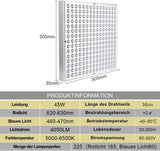 45W oder 15W LED Pflanzenlampe, Grow Lampe, Vollspektrum Pflanzenlicht für Hydroponic [Energieklasse A]