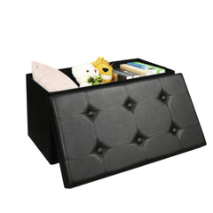 Home Versenkbare Lagerung Hocker Organizer Baumwolle Leder