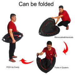 SWANEW Faltbares Fitness Trampolin 40 Zoll Mini Übungstrampolin für Erwachsene Kinder Mini-Trampolin