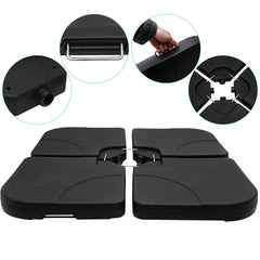 SWANEW Sonnenschirmständer Schirmständer Ständer Schirmhalter 4er-Set Quad für für Ampelschirm befüllbar