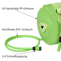 SWANEW Schlauchaufroller Automatik Trommel Wasserschlauch Druckluftschlauch 10/20/30m Druckluftschlauch Aufroller Schlauchtrommel Wasser