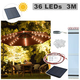 LED Solar Sonnenschirm Ø 350 cm Gartenschirm Terrassenschirm Sonnenschutz