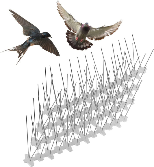 Swanew 3m Edelstahl Taubenabwehr Vogelabwehrspikes, Vogelschutz für Dächer und Balkone.