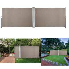 Doppelter Schiebetür-Sichtschutz Garten-Balkon-Schirm Schatten