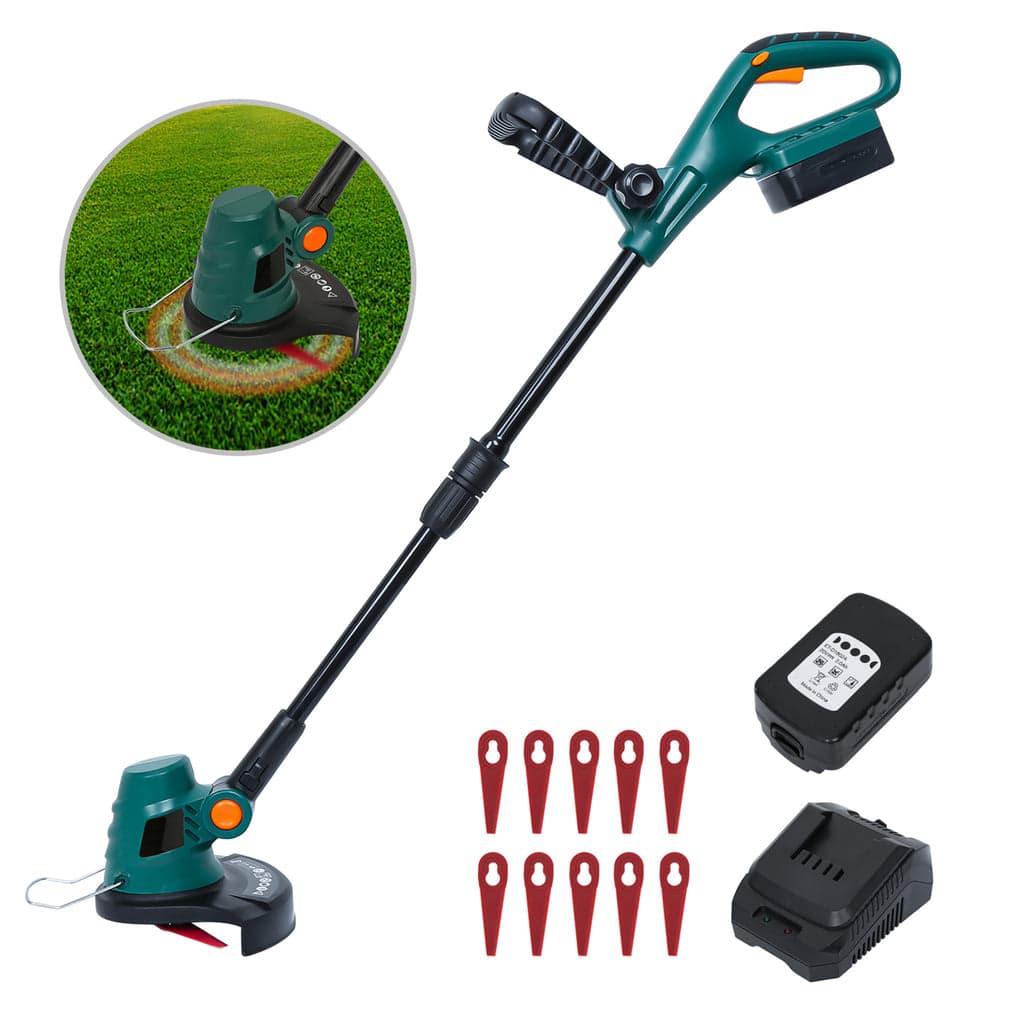 SWANEW Rasen Kantenschneider Set mit 20 V/2.0 Ah rasenmäher Lithium-Batterien