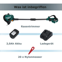 SWANEW Rasen Kantenschneider Set mit 20 V/2.0 Ah rasenmäher Lithium-Batterien