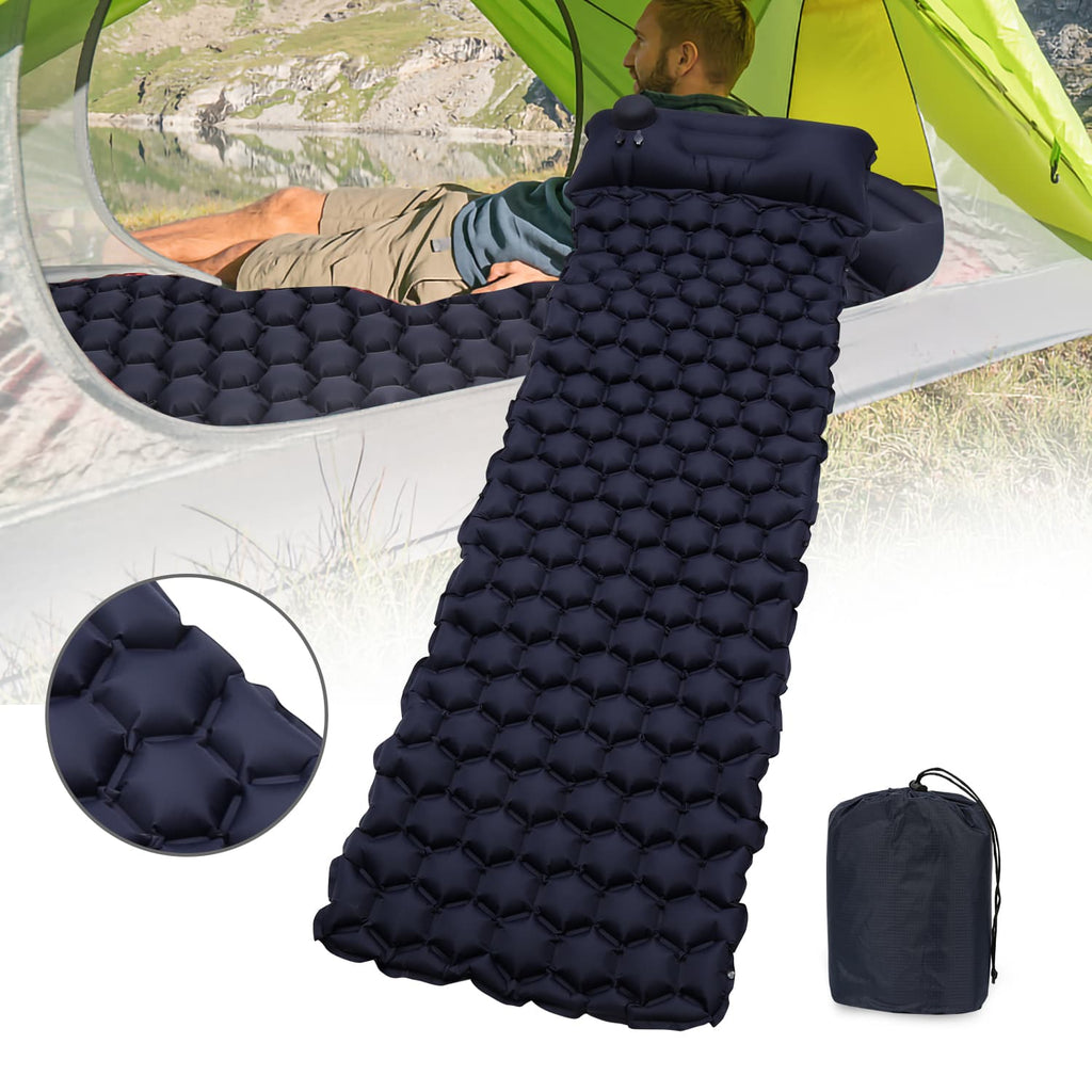 Aufblasbare Matratze mit Fußantrieb für Camping Schlafsäcke