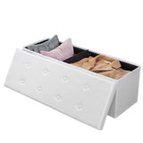 Home Versenkbare Lagerung Hocker Organizer Baumwolle Leder