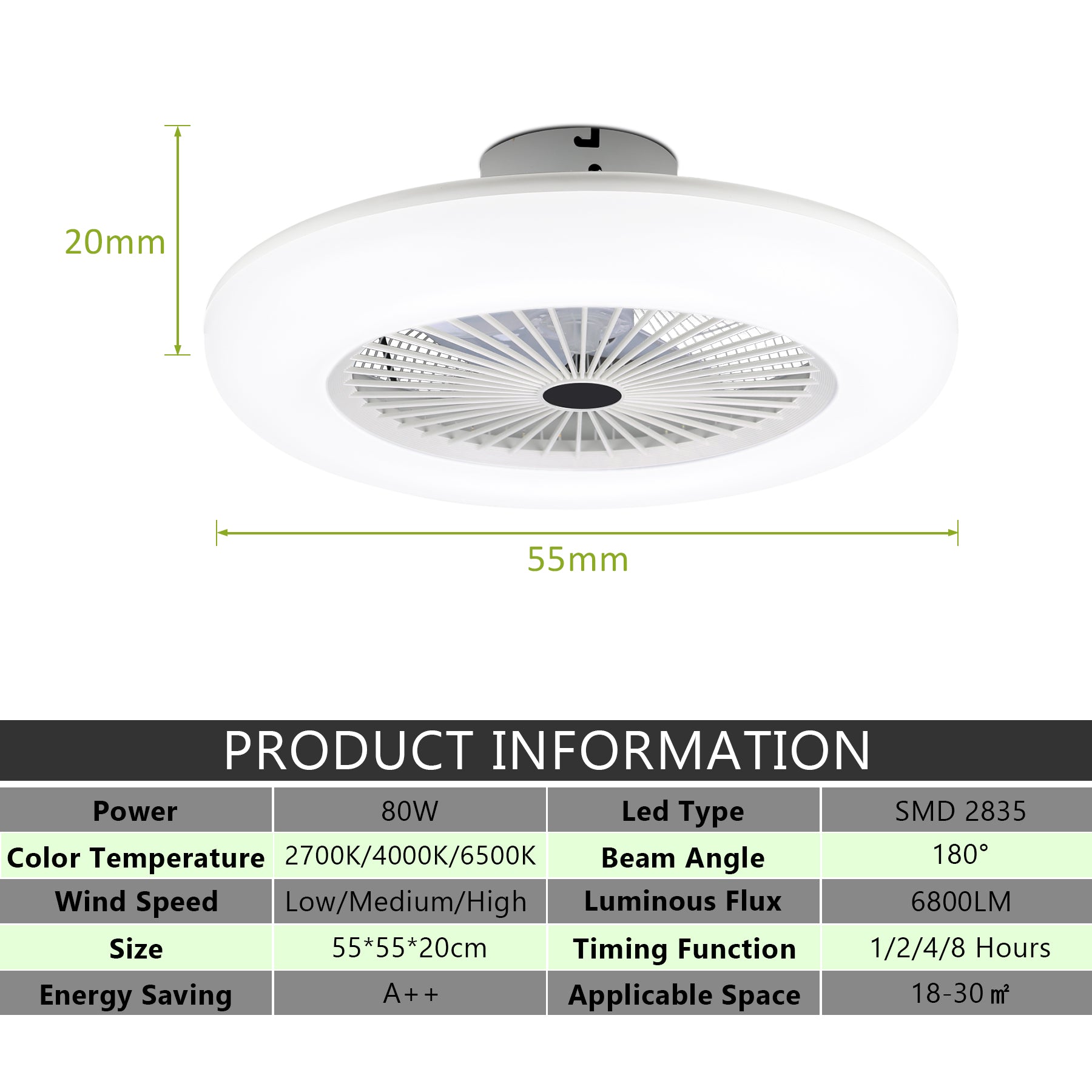 Deckenventilator Dimmbar
