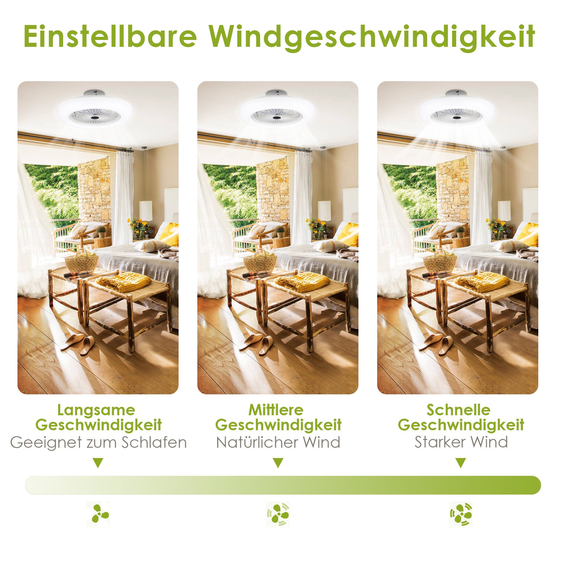 Deckenventilator Dimmbar