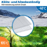 Hohlkammerstegplatten für Gewächshaus Garten Treibhaus Ersatzplatten 14x Polycarbonat Doppelstegplatte