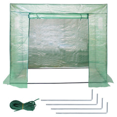 Foliengewächshaus Gewächshaus mit Gitternetzfolie und Fernster für Garten Pflanzenwachstum