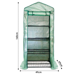 Foliengewächshaus Gewächshaus mit Gitternetzfolie und Fernster für Garten Pflanzenwachstum