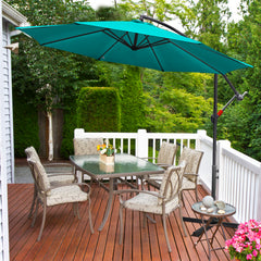 SWANEW Sonnenschirm Alu Ampelschirm mit Kurbelvorrichtung Sonnenschirm UV-Schutz & Wasserabweisende Gartenschirm