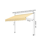 Markise Balkonmarkise Klemmmarkise Gelenkarm Sonnenschutz Aluminium 1.5-4M