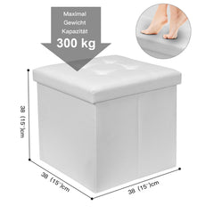 Home Versenkbare Lagerung Hocker Organizer Baumwolle Leder