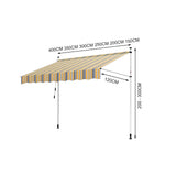 Markise Balkonmarkise Klemmmarkise Gelenkarm Sonnenschutz Aluminium 1.5-4M